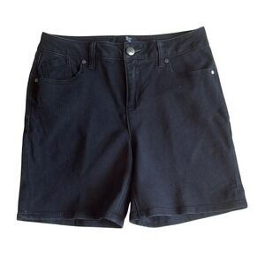 1822‎ Women's Size 6/28 Shorts Black Denim Cotton Blend Western Cowgirl Ranch